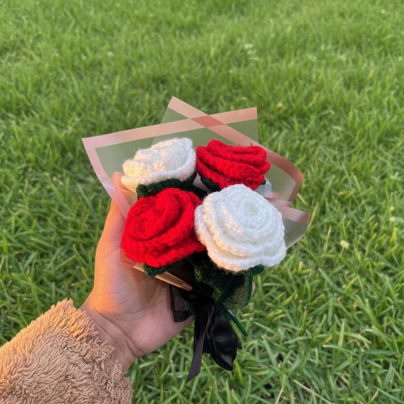 Crimson & Pearl Bouquet