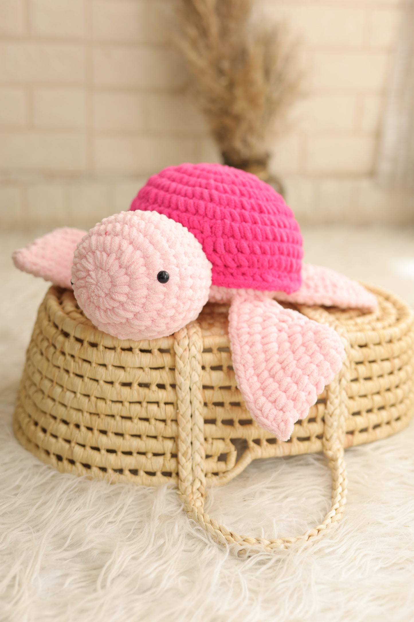 The adorable crochet turtle Pink