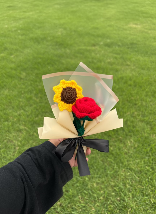 Mini sunflower rosy duo