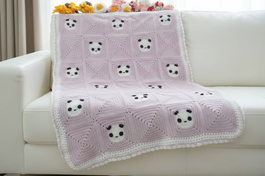 Panda Lavender Blanket