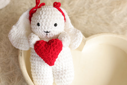 Heart bunny white