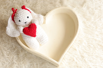 Heart bunny white