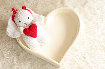 Heart bunny white