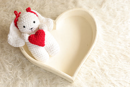 Heart bunny white