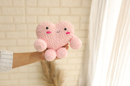 crochet smiley heart