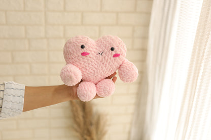 crochet smiley heart