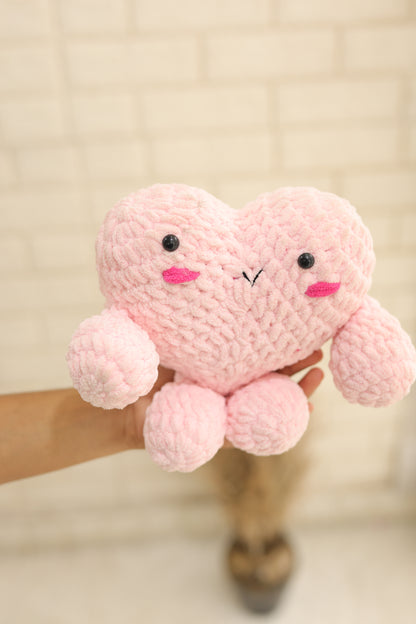 crochet smiley heart